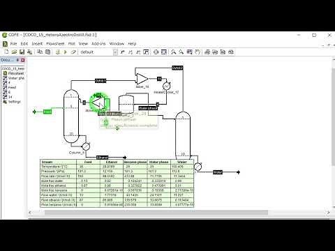 COCO/ChemSepによる化学プロセス計算15 共沸蒸留（エタノール／水／ベンゼン系）化学工学