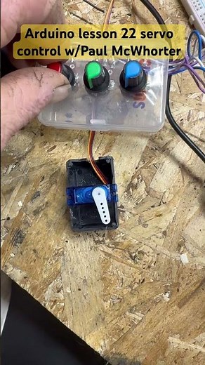Arduino Lesson 22 Servo Control w/Rheostat. With Paul McWhorter. #arduino