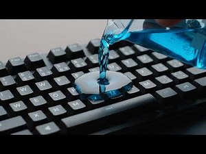 What happens if liquid is spilled on a keyboard?