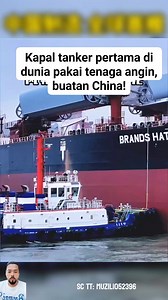 4.1M views · 39K reactions | China luncurkan kapal tanker pertama di dunia yang pakai tenaga angin. Teknologi baru ini bikin pelayaran jadi lebih hemat dan ramah lingkungan. #chinakreatif #orangchinakreatif #negarachinamaju #chinanegaramakmur #negarachinasubur | Muhammad Ikram Nabil Yassir | Facebook