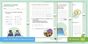 Year 5 Multiplication and Division Baseline Assessment and Tracker