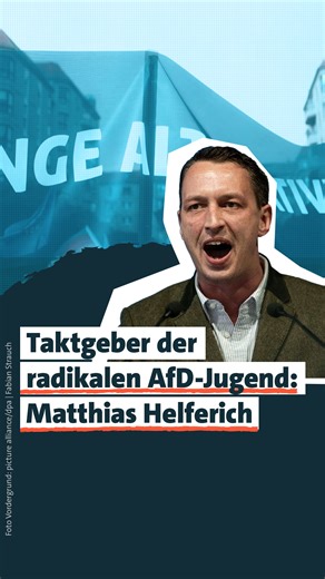 Matthias Helferich: einer der Radikalsten in der AfD. So rechtsextrem, dass in der AfD ein Parteiausschlussverfahren gegen ihn läuft. Im November soll eine neue AfD-Jugendorganisation entstehen. Vor ihrer Gründung versuchen Akteure am äußersten rechten Rand der AfD, ihren Einfluss zu sichern. In Nordrhein-Westfalen gilt Matthias Helferich vielen jungen Aktivistinnen und Aktivisten als Taktgeber. Eine Recherche des ARD-Politikmagazins Kontraste vom rbb. Euch interessiert das Thema? Dann schaut eu