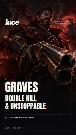Graves Double Kill & Unstoppable | League of Legends ARAM Mayhem | Luce #Shorts