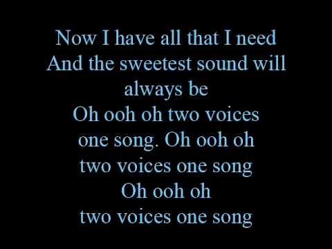 Two voices, one song - lyrics