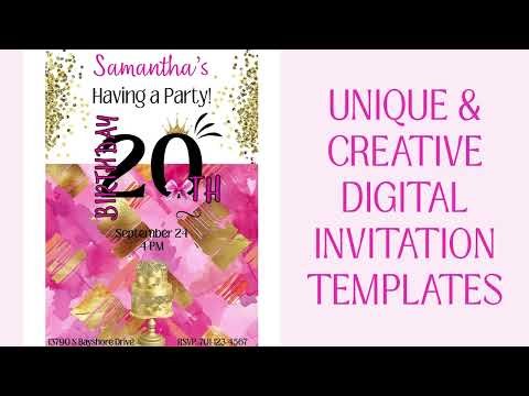 20th birthday party invitation girl,pink 20th birthday party,20th birthday girl,20th birthday invite