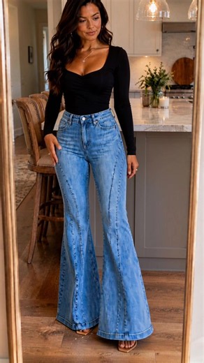 Okay these seams are actually MAGIC because why do my legs look this long?! 😭 The fit on these is seriously so flattering and they’re crazy comfortable too. #judybluejeans #flarejeans #tiktokshopfinds #denimstyle #fashiontok