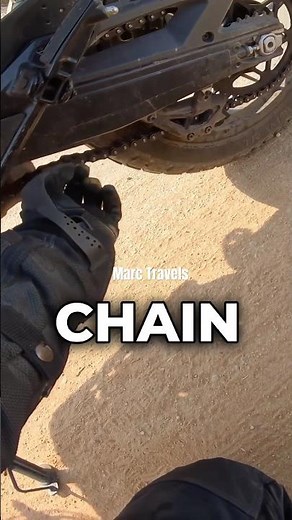 OMG, why is that Chain so loose?😳 ‪@MarcTravels‬ #problem #india #motorcycle #ktm390adventure #chain