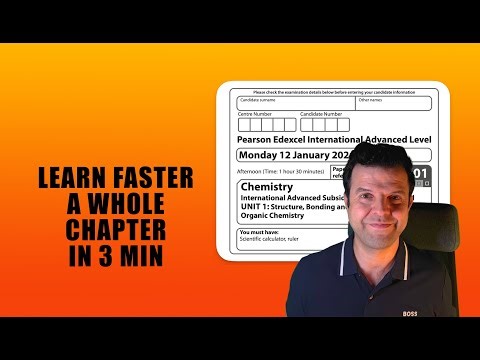 Do not spend hours revising; Use this IAL Chemistry mind map for your exam