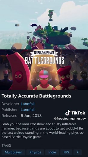 Free Steam Games pt13 #tabg #totallyaccuratebattlegrounds #freesteamgames #fyp