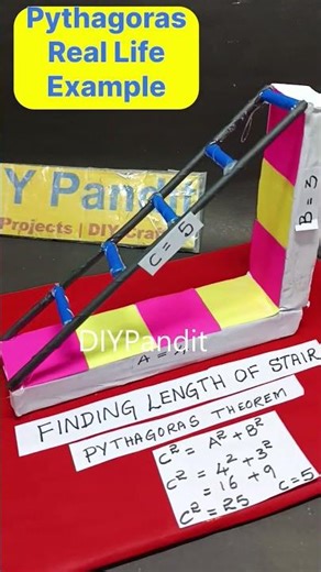 Pythagoras model 3d - real life example - maths project - diypandit | DIY pandit