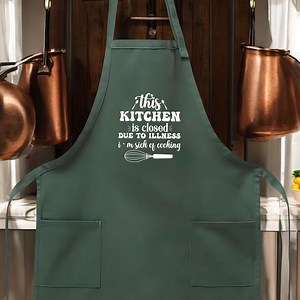 Funny Kitchen Apron: 'kitchen Closed' Cooking Humor Gift - Etsy