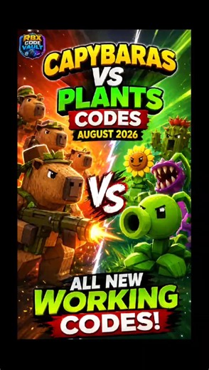 🆕 ALL NEW Capybaras VS Plants Codes (August 2026) 🌱🎁 #roblox #codes
