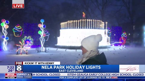 Kenny gets a preview of NELA Park's 100th holiday lights display