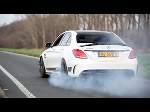 650HP Stage 2 Mercedes C63 S AMG with Decat Downpipes - LOUD Revs, Accelerations & Burnout !