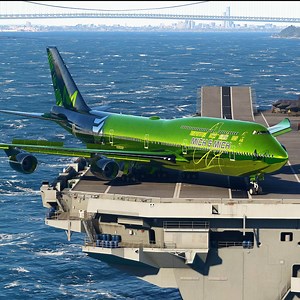 The Extreme Take Off Boeing 747-100 from Aircraft Carrier #aviation #plane #boeing | Smilo