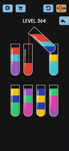 Water Color Sort Level 364 Walkthrough Solution iOS/Android