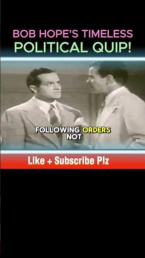 Bob Hope’s ICONIC 1940s Politcal Zinger | #ClassicComedy #RetroTV