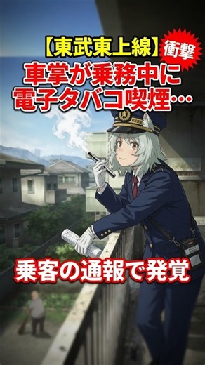 [Tobu Tojo Line] Conductor caught vaping while on duty after passenger report