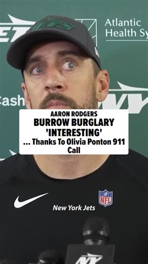 616K views · 1.9K reactions | #AaronRodgers says the recent burglary at #JoeBurrow's house is rather fascinating ... large in part thanks to the 911 call coming from a Sports Illustrated Swimsuit model and her mother. ️: New York Jets | TMZ | Facebook