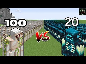 Minecraft Mob Battle: 100 Iron Golems vs 20 Wardens – Who Wins?