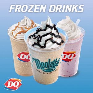 1.8K views · 13 reactions | Cool down at DQ with one of our delicious Frozen Drinks! Choose from our Moolattes (blended coffee), Frappes or Shakes, sit back and enjoy each sip! ❤️ #DQ242FrozenDrinks #DQ242Deliciousness #DQ242HappyTastesGood | Dairy Queen | Facebook