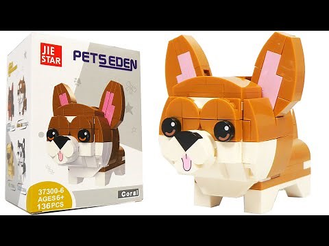 How to build LEGo dog - Jie Star Pets Eden 373005-6 Corgi