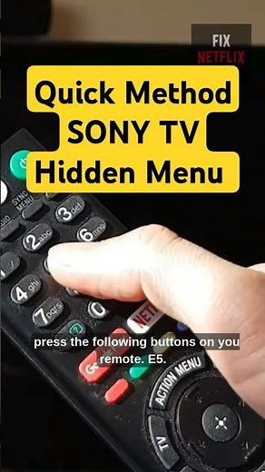 Quick Tutorial Sony TV Secret Service Menu