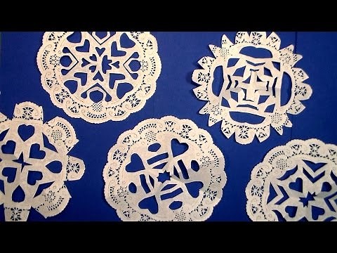 Easy Paper Doily Snowflakes