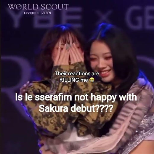 le sserafim not happy with Sakura debut??#Saintsatine#sakura#lexie #samara#emily