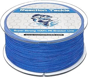 Reaction Tackle Braided Fishing Line - Pro Grade Power Performance for Saltwater or Freshwater Fish - Colored Fishing Line Braid for Extra Visibility