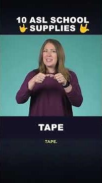 🤟 Learn 10 School Supplies in ASL 🎒 #asl #schoolsigns #learnasl #learnhowtosign