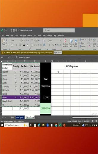 Turn Your Excel Data into a Picture in Seconds! 🤯 | Paste Special Trick | Ask Velvigneswar