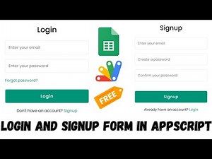 How to create Login and Register Form using Google sheet data #001