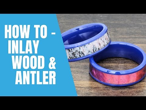 How to Inlay wood and antler into a ring! Easiest method