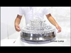 how to assemble install Invisible Retractable Blades crystal chandelier ceiling fans 3