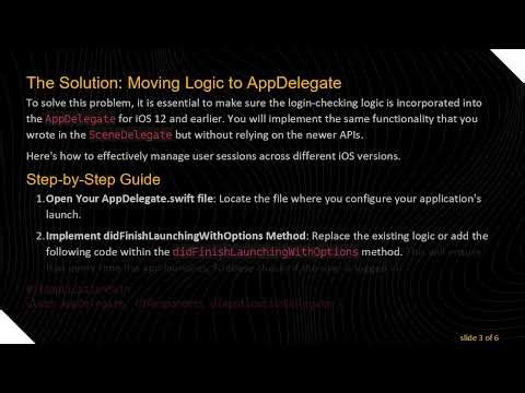 Fixing iOS Swift Firebase User Login Checks for iOS 12 Devices