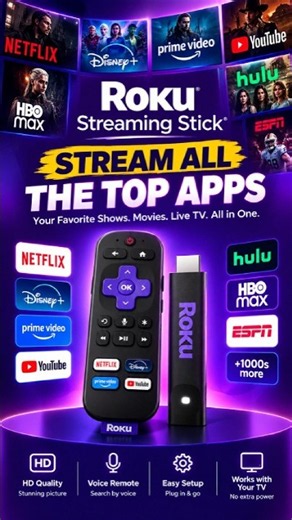 Roku Streaming Stick HD with Voice Remote – Easy HD Streaming for Your TV | Roku Stick Review