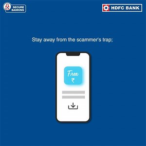 4K views · 191 reactions | Downloading unverified apps can sometimes lead to scammers getting access to your smart device and with it, your personal information. Avoid falling into this mess; don’t download suspicious apps and stay away from stress! To know more, click: https://bit.ly/FraudApp_fb | HDFC Bank | Facebook
