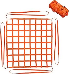 Cargo Lifting Net 3.28' x 3.28' Cargo Net, Square Hole Lifting Net Straps for Hoist, Weight Capacity 661 lbs, for Construction Rigging, Towing, Hoisting Gear Loading and Unloading Cargo