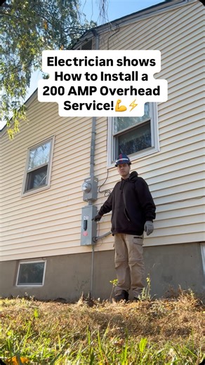 Chris Henderson on Instagram: "What Installing a 200 AMP Overhead Service looks like in a Residential Home 🏠⚡️ Thoughts on Install? #electrician #bluecollar #electricalcontractor #contractor #hendythesparky #trending"