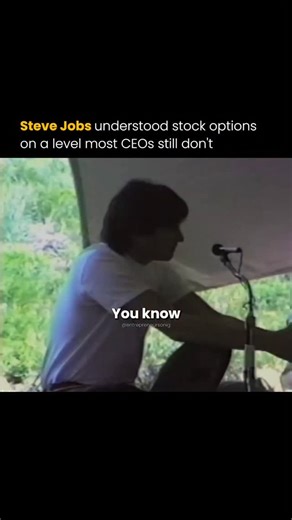 Entrepreneurs On IG on Instagram: "Money alone does not make people care. Ownership does. At Apple, Jobs pushed hard for stock options. He wanted employees to feel like owners from day one, without asking them to risk their own cash. In a 1983 talk, he explained how options were granted at the current price and vested over four years. If Apple grew, employees won. If it didn’t, they lost nothing. This simple structure quietly tied personal effort to the company’s long-term success and built deep
