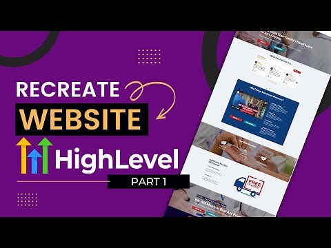 Part 1: Recreate a website on High Level | Web Design Series #GoHighLevel
