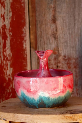 Ceramic Tabletop Fountain | Handmade Pottery Water Fountain | Zen Home Decor - Etsy
