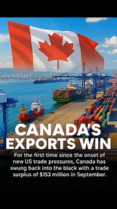 570K views · 20K reactions | For the first time since new U.S. trade pressures began, Canada is back in surplus — posting a $153 million trade gain in September. Driven by a strategic shift toward non-U.S. markets, exports of gold, energy, and aircraft surged 11%. #canada #fblifestyle | The Old Toronto | Facebook