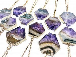 Raw Amethyst Necklace Purple Druzy Necklace Amethyst Slice Necklace Real Amethyst Healing Crystal Necklace Gold Amethyst Jewelry for Women - Etsy