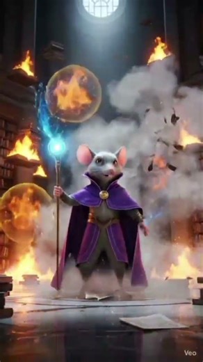 The magician 🪄✨ Mouse Save The Burning Library 📚📖📖 With his power #viral #shorts#magic #viralstory