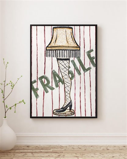 Leg Lamp From 'A Christmas Story' Wall Art – Vintage Hand-painted Rustic Style – Digital Download - Etsy