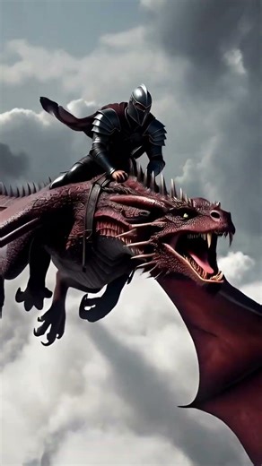 Brave Knight Mounts Dragon Into Epic Sky Battle