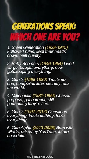 Which Generation Are You The Truth About How Each Generation Thinks #psychologyfacts #motivation
