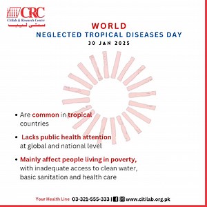 Neglected tropical diseases (NTDs) are a diverse group of conditions1 caused by a variety of pathogens (including viruses, bacteria, parasites, fungi and toxins) and associated with devastating health, social and economic consequences. #worldneglectedtropicaldiseases#tropicaldiseases#viruses#BACTERIA#parasites#fungi#homesamplecollection#medical#healthylifestyle#Bestlabnearme#YourHealthPartner#CRC | Citilab and Research Centre